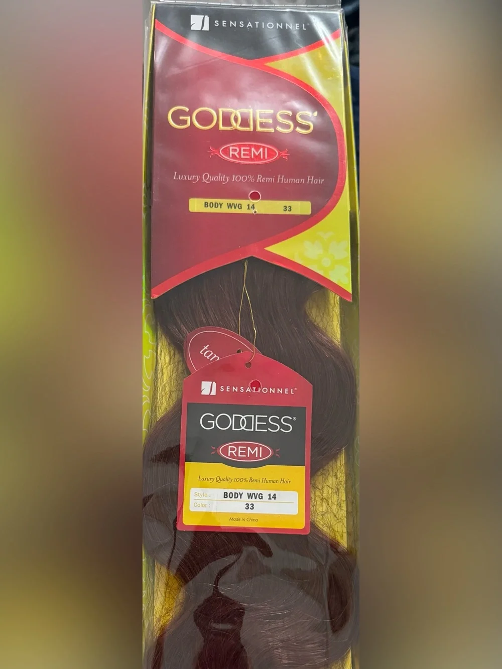 Goddess Remi Body Wvg 14 Hair - Deep Burgundy (33)